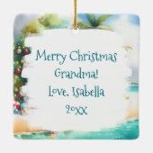 チニーホームオンザビーチフェスティバルクリスマス セラミックオーナメント (裏面)