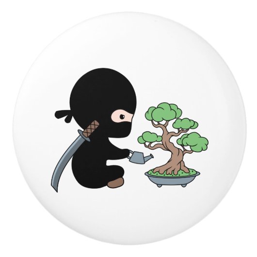 チニー忍者散水盆栽 セラミックノブ (正面)