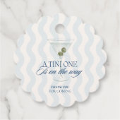 チニ1人の男の子の赤ちゃんシャワーをシック フェイバータグ (裏面)