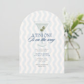 チニ1人の男の子の赤ちゃんシャワーをシック 招待状 (スタンド正面)