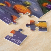 チヌック犬のトリックまたは治療ハロウィーンの衣装 ジグソーパズル (側面)