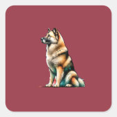 チヌック犬 スクエアシール (正面)