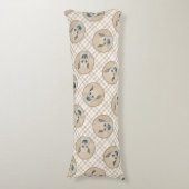 チヌークの子犬の絵を描尖った耳のペットドッグアート ボディピロー (正面縦)