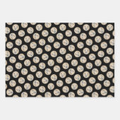 チヌークの子犬の絵を描尖った耳のペットドッグアート ラッピングペーパーシート (正面3)