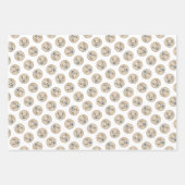 チヌークの子犬の絵を描尖った耳のペットドッグアート ラッピングペーパーシート (正面2)