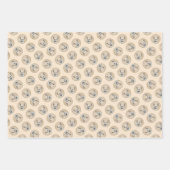 チヌークの子犬の絵を描尖った耳のペットドッグアート ラッピングペーパーシート (正面)