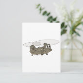 チヌークヘリコプター漫画 ポストカード (スタンド正面)