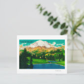 チヌーク峠にあるティプソ湖のレイニア山 ポストカード (スタンド正面)