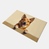 チヌーク犬のドアマットアート ドアマット (アングル)