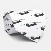 チヌーク軍のヘリコプター漫画イラストレーション ネクタイ (ロール)