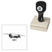 チヌーク軍のヘリコプター漫画イラストレーション ラバースタンプ (押印)