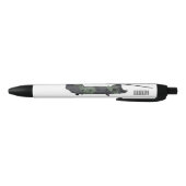 チヌーク軍のヘリコプター漫画イラストレーション 黒ボールペン (ボトム)