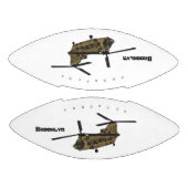 チヌーク軍隊ヘリコプターイラストレーション アメリカンフットボール (パネル)