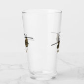 チヌーク軍隊ヘリコプターイラストレーション タンブラーグラス (左)