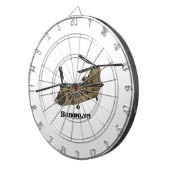 チヌーク軍隊ヘリコプターイラストレーション ダーツボード (正面右)