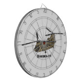 チヌーク軍隊ヘリコプターイラストレーション ダーツボード (正面左)