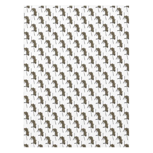 チヌーク軍隊ヘリコプターイラストレーション テーブルクロス (正面)