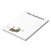 チヌーク軍隊ヘリコプターイラストレーション ノートパッド (回転)