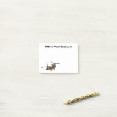 チヌーク軍隊ヘリコプターイラストレーション ポストイット (デスク上)