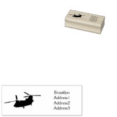 チヌーク軍隊ヘリコプターイラストレーション ラバースタンプ (押印)