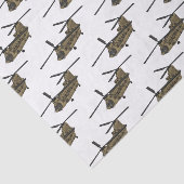 チヌーク軍隊ヘリコプターイラストレーション 薄葉紙 (詳細)