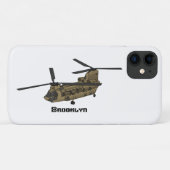 チヌーク軍隊ヘリコプターイラストレーション Case-Mate iPhoneケース (裏面(横))