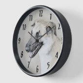 チヌーク(ヘリコプターイヤー)ペイント - 犬の絵 壁時計 (傾斜)