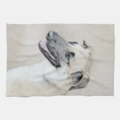チヌーク(ヘリコプターイ絵画アーズ)犬芸術 キッチンタオル (横)
