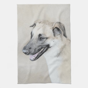 チヌーク(ヘリコプターイ絵画アーズ)犬芸術 キッチンタオル