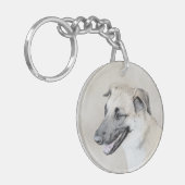 チヌーク(ヘリコプターイ絵画アーズ)犬芸術 キーホルダー (正面左)