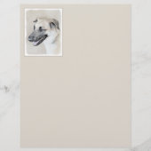 チヌーク(耳を落とし絵画た) - オリジナルドッグアート (正面)