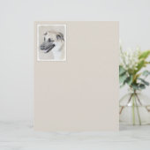 チヌーク(耳を落とし絵画た) - オリジナルドッグアート (スタンド正面)