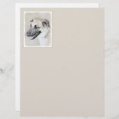 チヌーク(耳を落とし絵画た) - オリジナルドッグアート (正面/裏面)