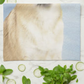 チヌーク(耳を落とし絵画た) - オリジナルドッグアート キッチンタオル (折り畳み)