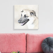 チヌーク(耳を落とし絵画た) - オリジナルドッグアート キャンバスプリント (インサイチュ (リビング))