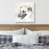 チヌーク(耳を落とし絵画た) - オリジナルドッグアート キャンバスプリント (インサイチュ (寝室))