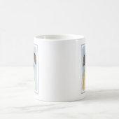 チヌーク(耳を落とし絵画た) - オリジナルドッグアート コーヒーマグカップ (中央)