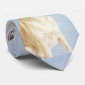 チヌーク(耳を落とし絵画た) - オリジナルドッグアート ネクタイ (ロール)