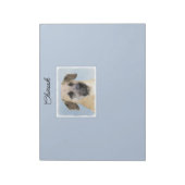 チヌーク(耳を落とし絵画た) - オリジナルドッグアート ノートパッド (回転)