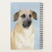 チヌーク(耳を落とし絵画た) - オリジナルドッグアート プランナー手帳 (裏面)