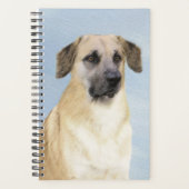 チヌーク(耳を落とし絵画た) - オリジナルドッグアート プランナー手帳 (正面)
