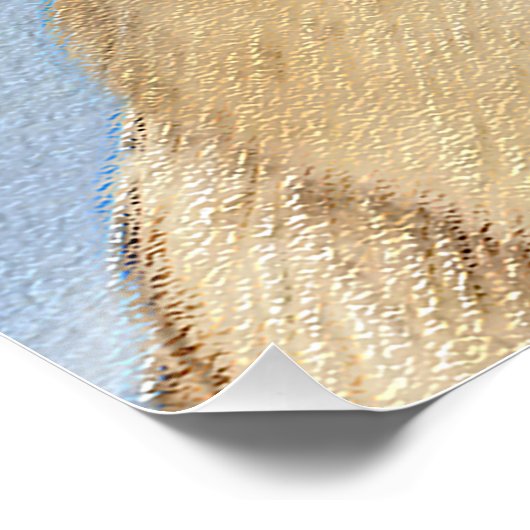 チヌーク(耳を落とし絵画た) - オリジナルドッグアート ポスター (コーナー)