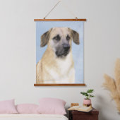 チヌーク(耳を落とし絵画た) - オリジナルドッグアート 吊り下げ型タペストリー (寝室)