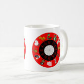 チネスルナ〔占星術の〕十二宮図 コーヒーマグカップ (正面右)