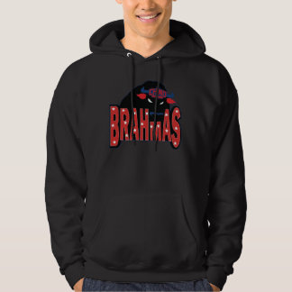 チノの谷のBrahmasの黒いフード付きスウェットシャツ パーカ