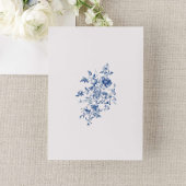 チノアイビクトリアンスリー何か青ブライダルシャワー 招待状