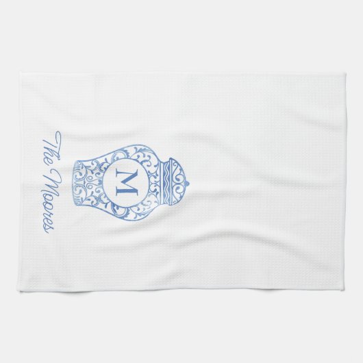 チノアイモノグラムのスリー生姜のキッチンタオル キッチンタオル (横)