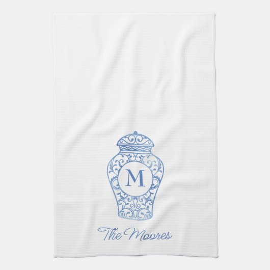 チノアイモノグラムのスリー生姜のキッチンタオル キッチンタオル (縦)