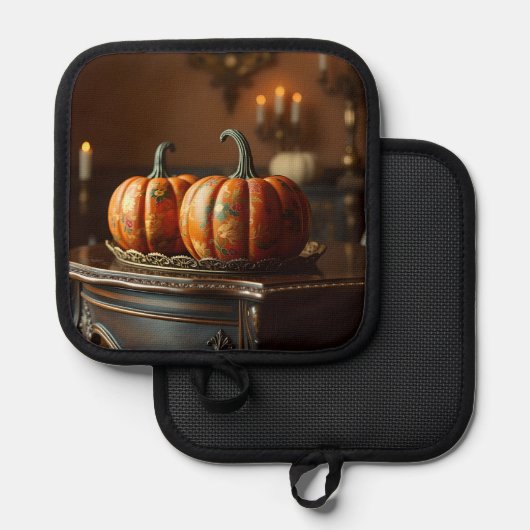 チノイスリーのカボチャ 鍋敷き (正面/裏面)