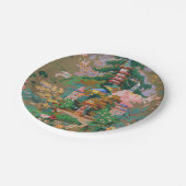 チノイスリーアンティーク中国カラフルガーデンテンプル ペーパープレート (アングル)
